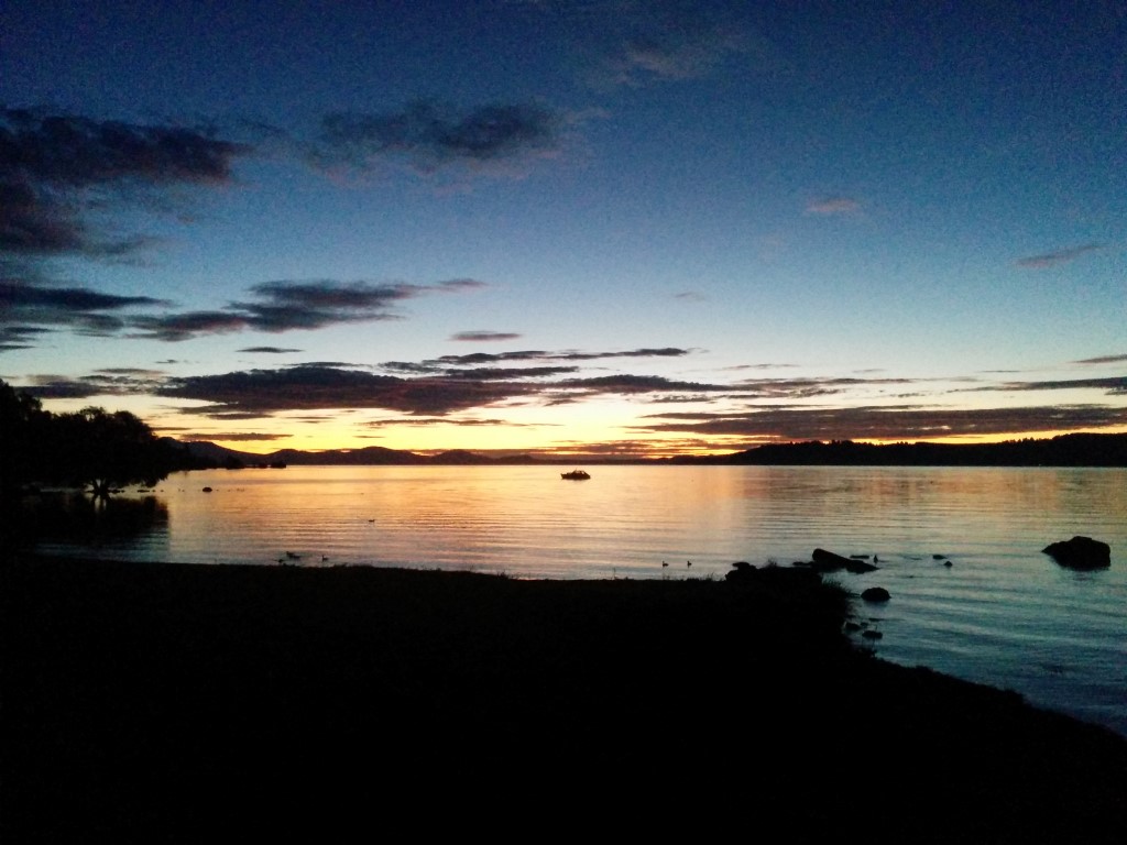 Sonnenuntergang am Taupo-See... Traumhaft.